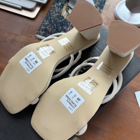 LINO Women's Vegan Heels - OFF WHITE / 39 - NEW - Picture 5 of 5